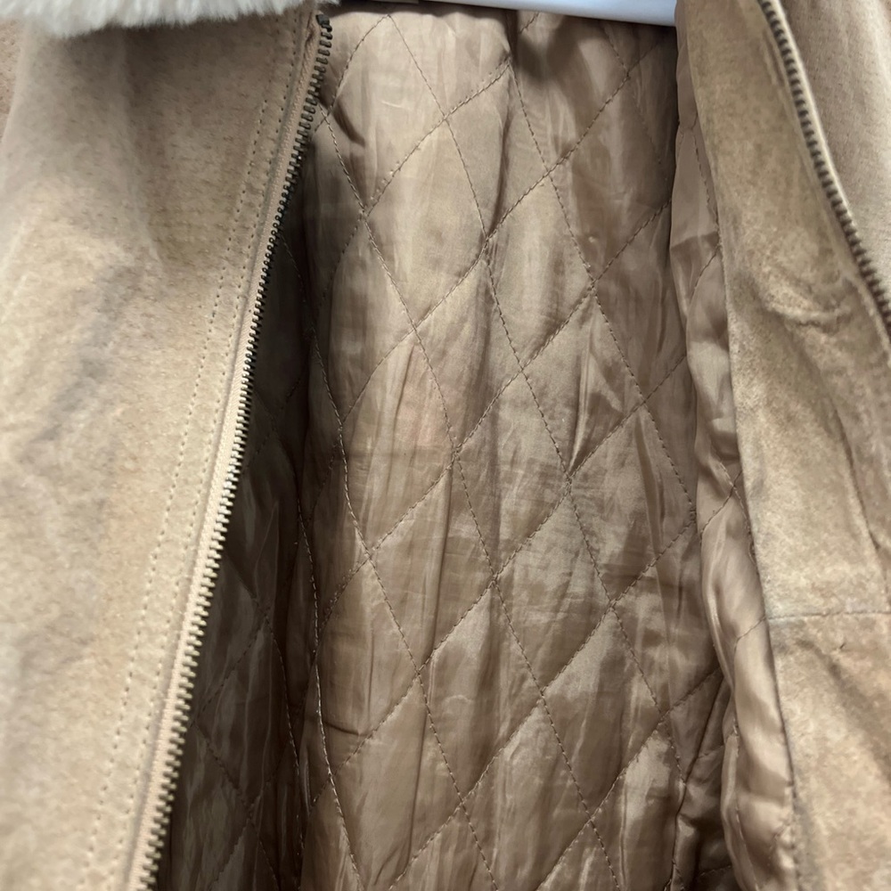 New York Classics Genuine Leather Shearling Jacket Coat Brown M - Picture 5 of 12